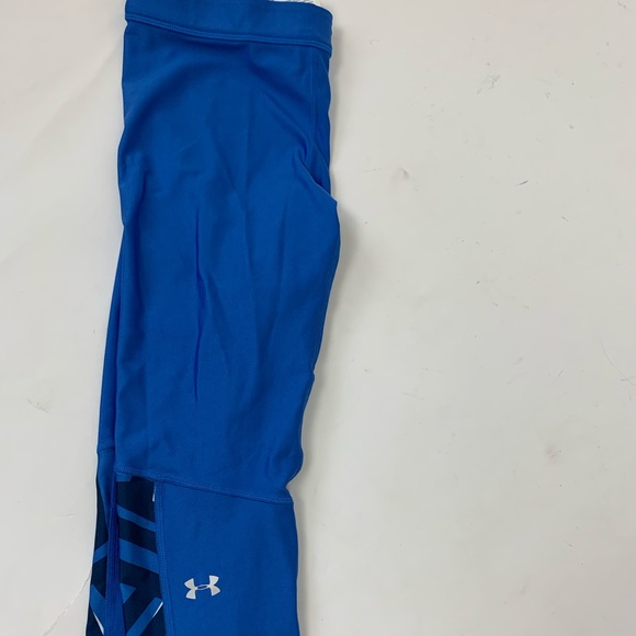 Blue Under Armor Heat Gear Workout Leggings - Picture 1 of 4